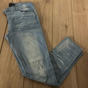 Premium men’s moto biker jeans